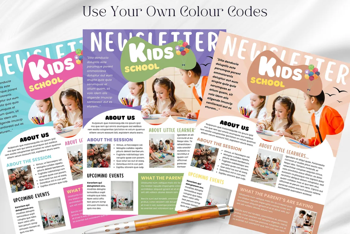 Kids Newsletter Canva Template