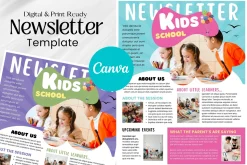 Kids Newsletter Canva Template