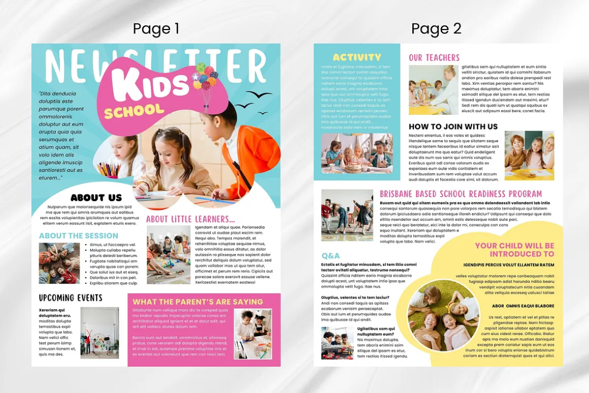 Kids Newsletter Canva Template