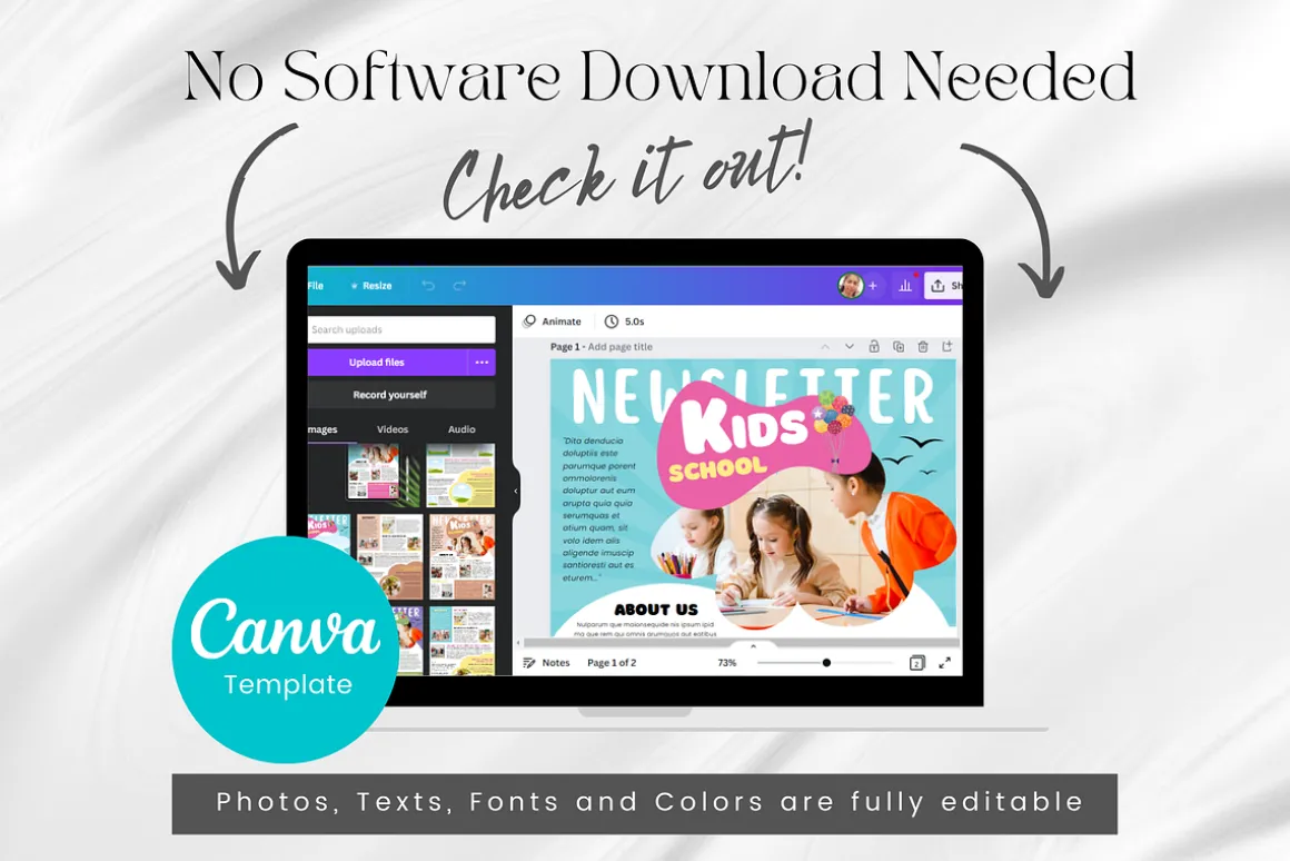 Kids Newsletter Canva Template
