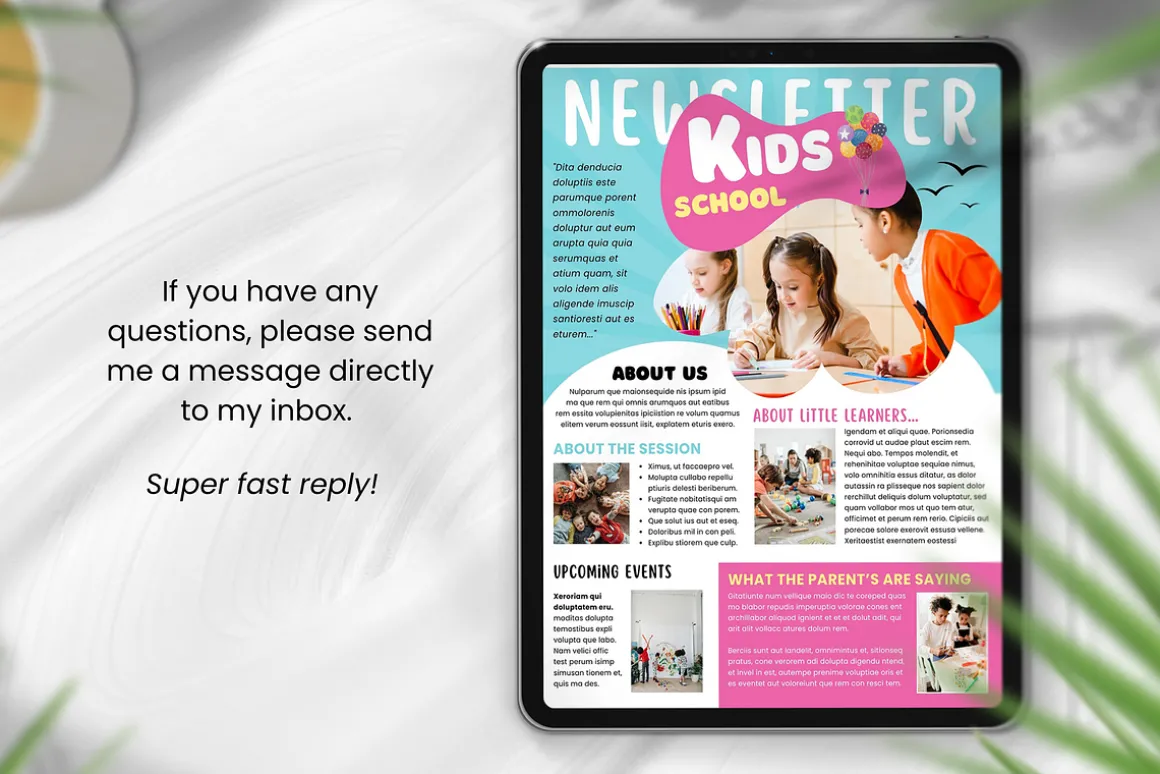 Kids Newsletter Canva Template