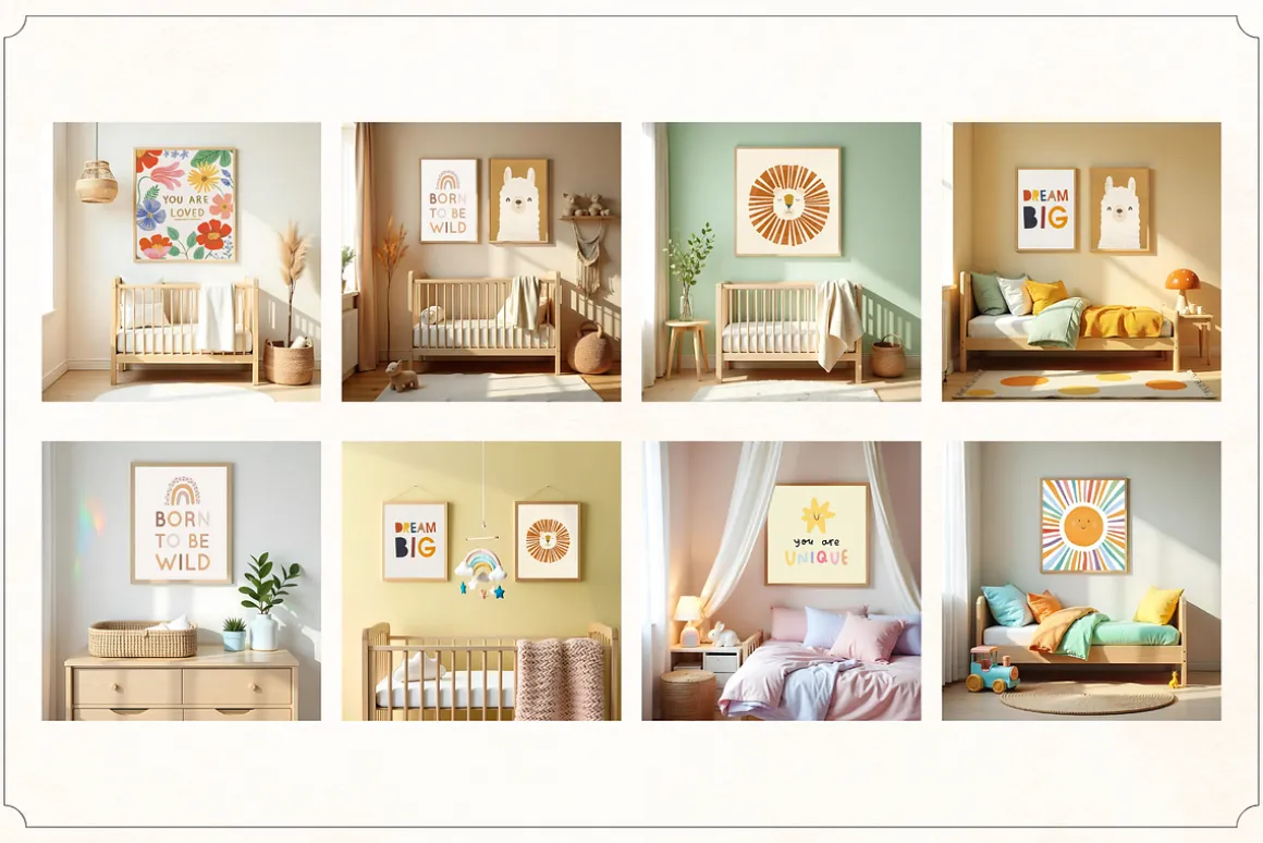 50 Kids Nursery Mockups for Canva