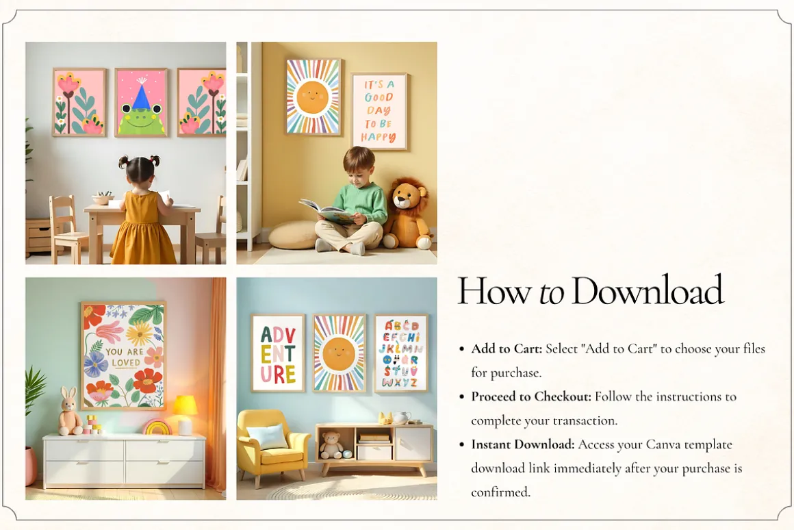 50 Kids Nursery Mockups for Canva