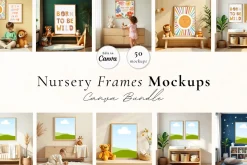 50 Kids Nursery Mockups for Canva