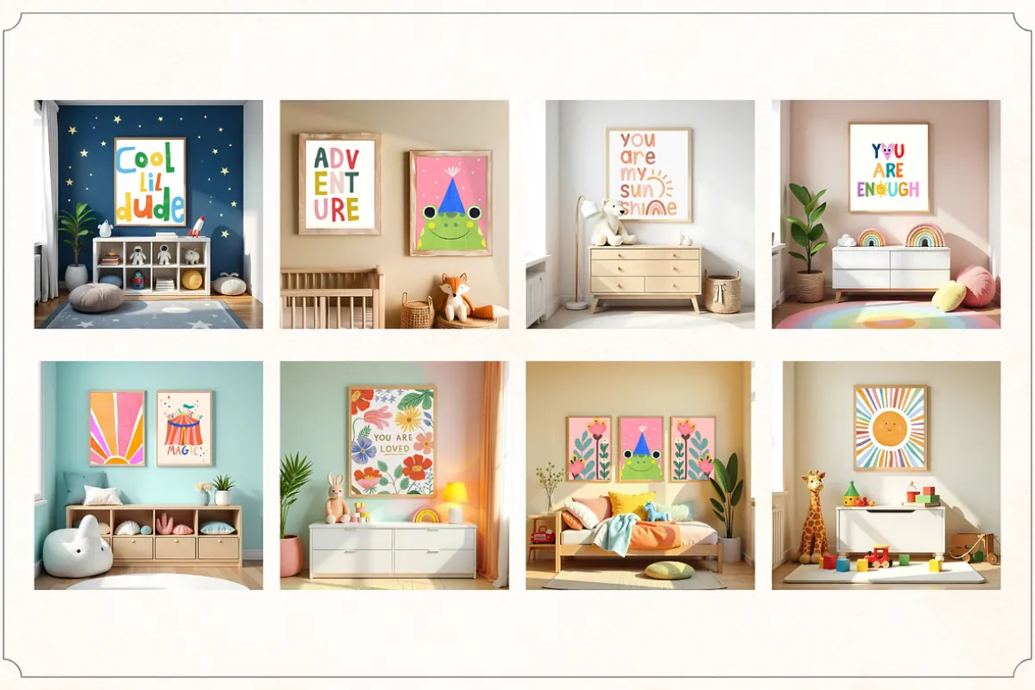 50 Kids Nursery Mockups for Canva