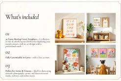 50 Kids Nursery Mockups for Canva