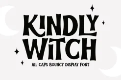 Kindly Witch - Bouncy Display Font