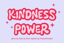 Kindness Power // Groovy Font Set