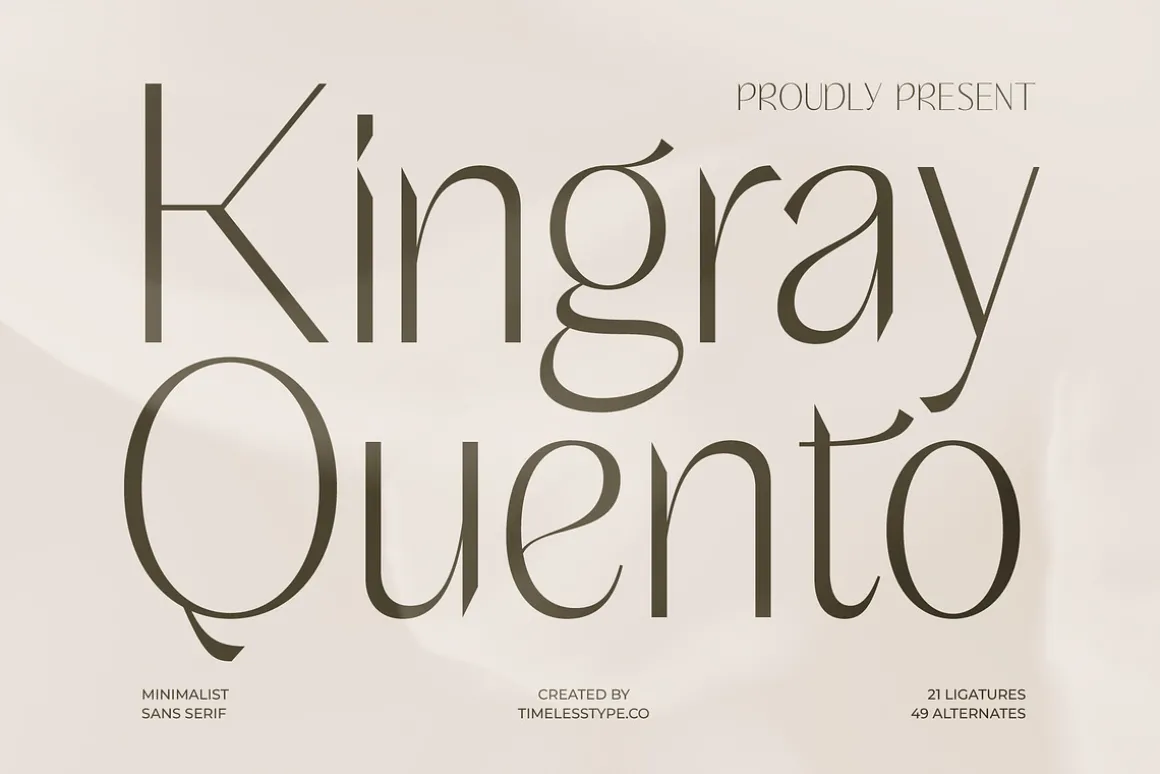 Kingray Quento Luxury Display Font