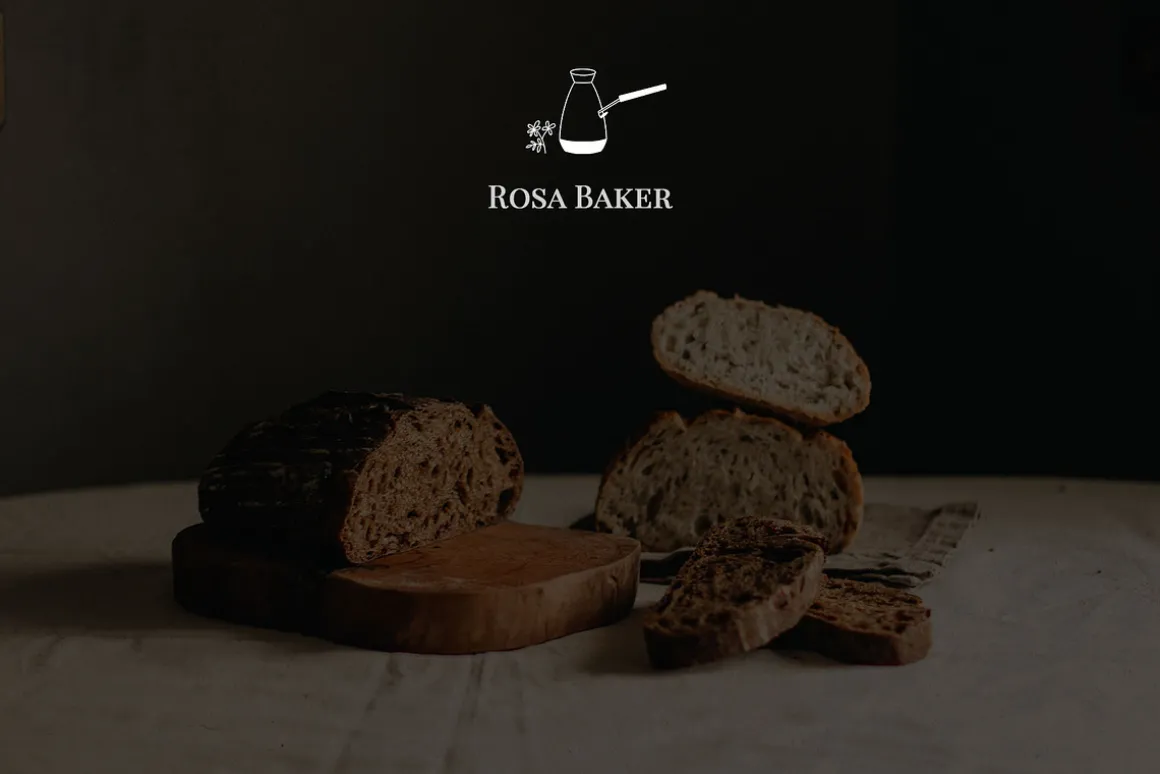 Kitchen line drawing for bakery logo