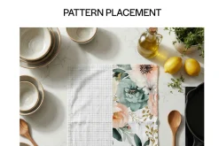 Kitchen Towel Flat Lay Mockup (PSD)