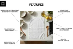 Kitchen Towel Flat Lay Mockup (PSD)