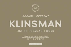 KLINSMAN: A Hand-drawn Typeface