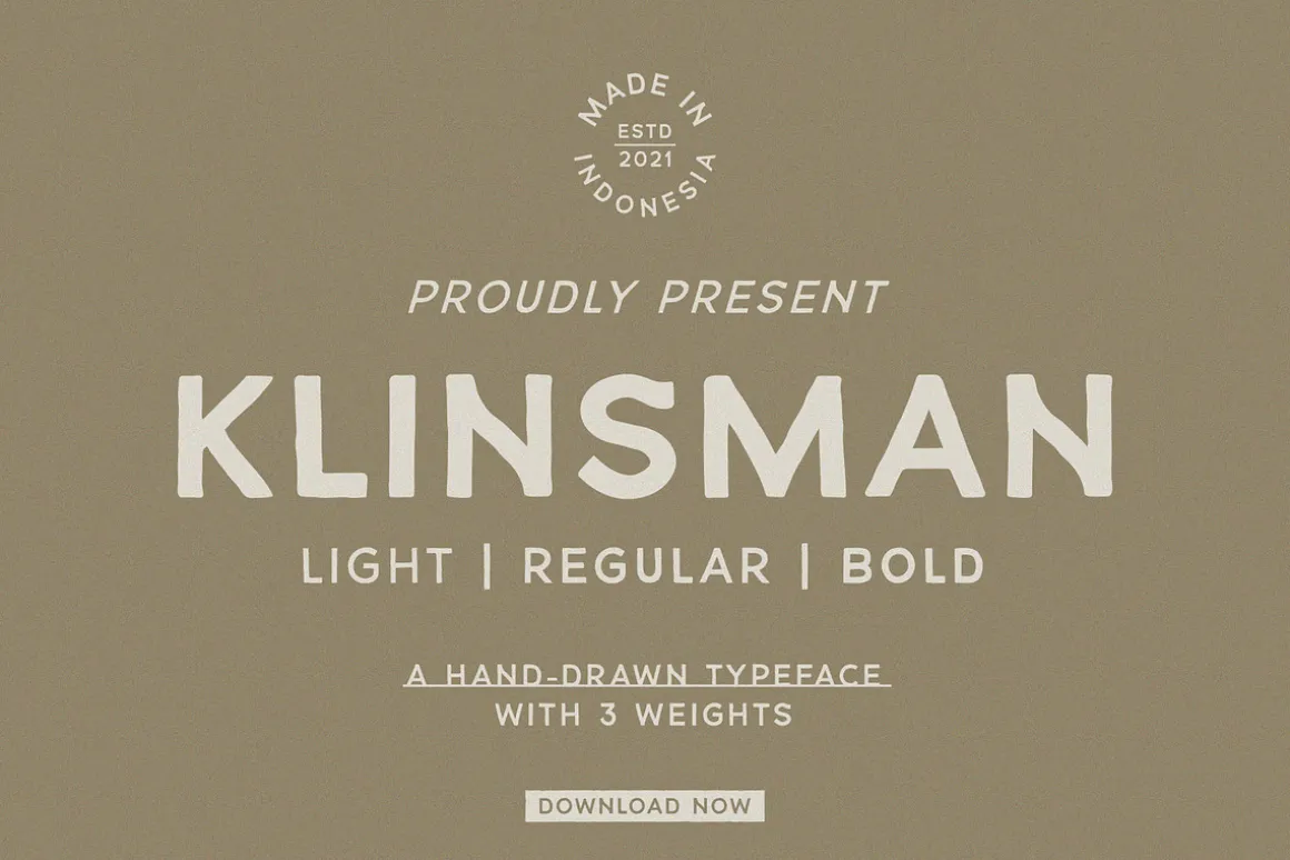 KLINSMAN: A Hand-drawn Typeface
