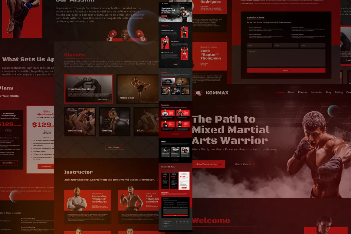 Kommax - MMA Academy Landing Page