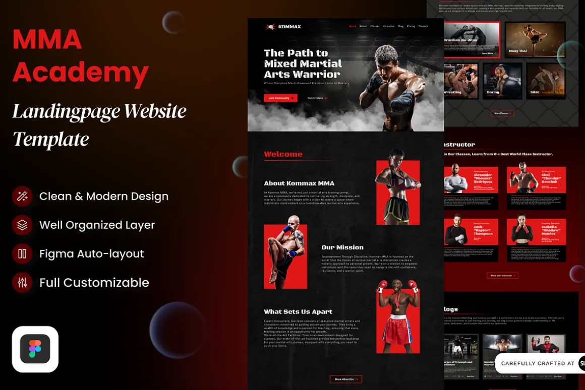 Kommax - MMA Academy Landing Page