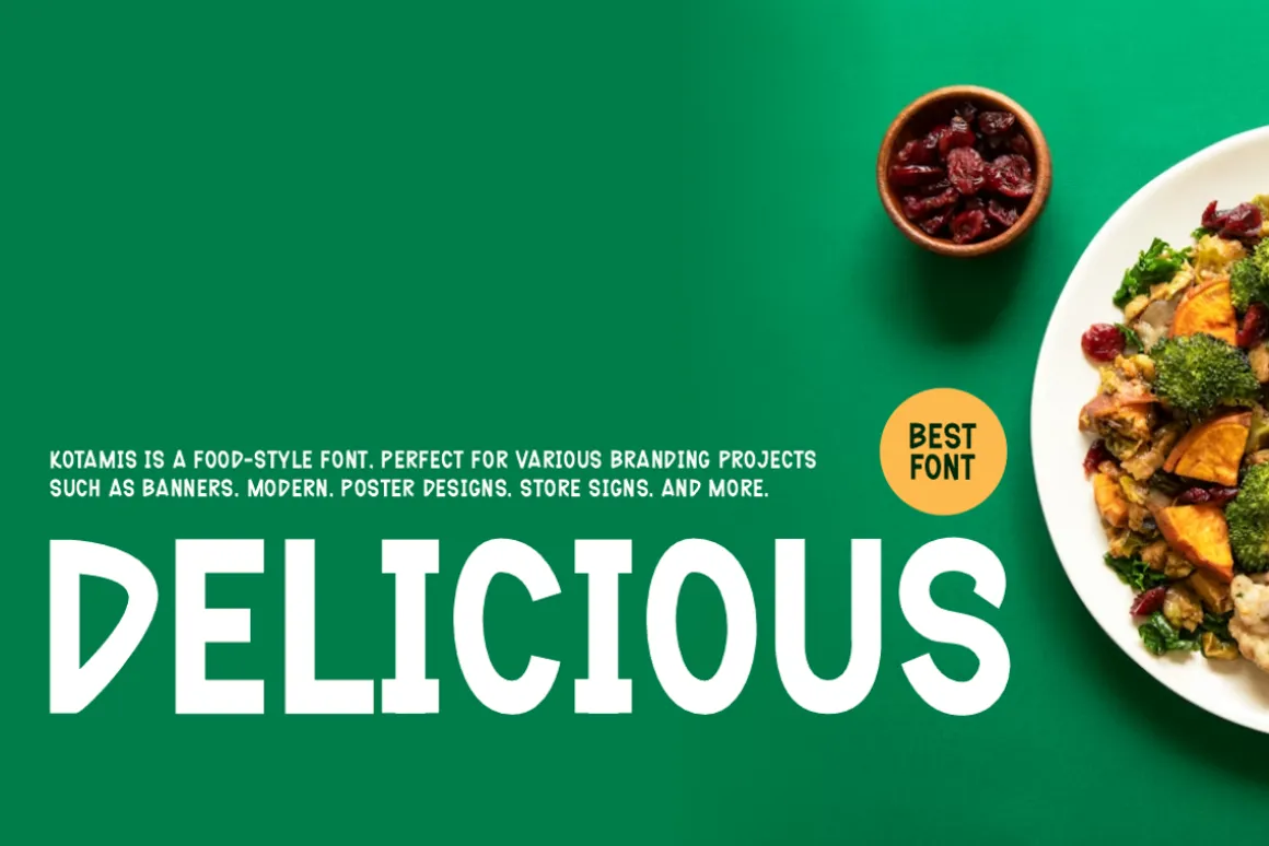 Kotamis - Food Display Font