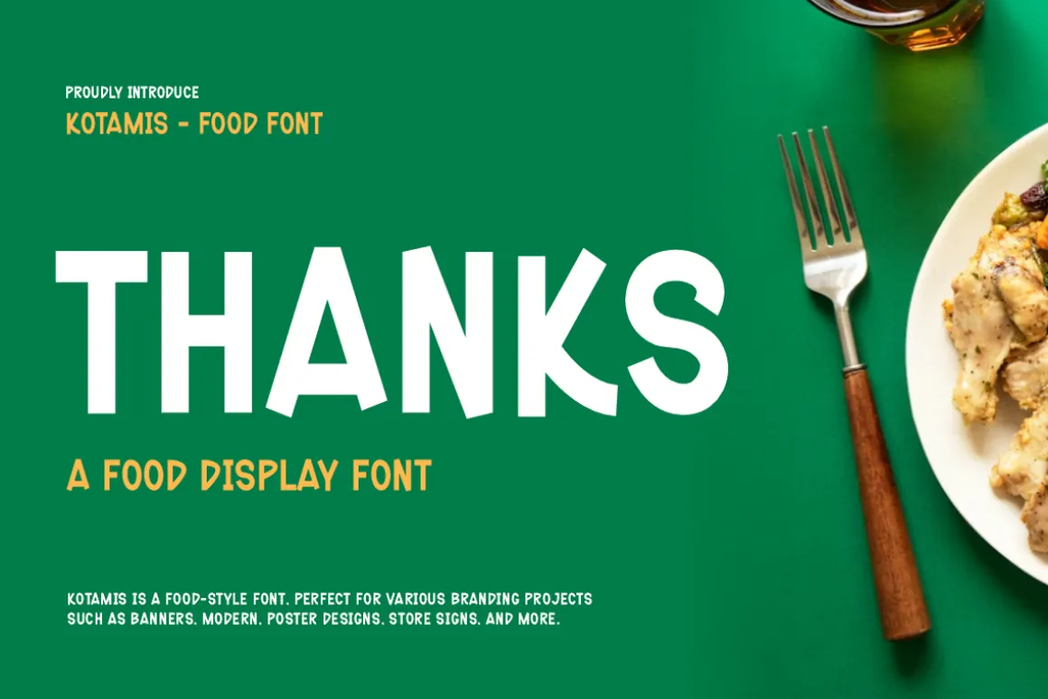 Kotamis - Food Display Font