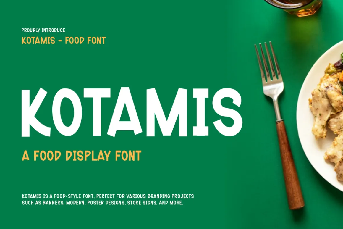 Kotamis - Food Display Font