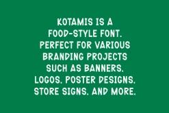 Kotamis - Food Display Font