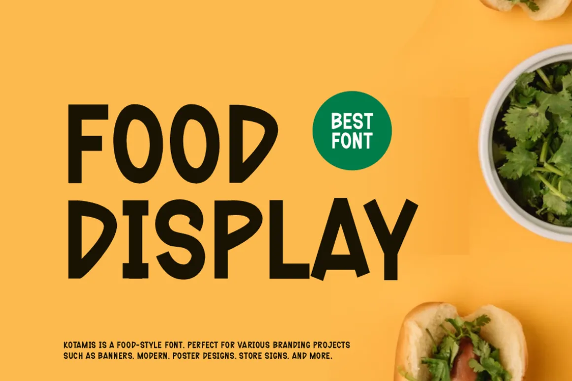 Kotamis - Food Display Font