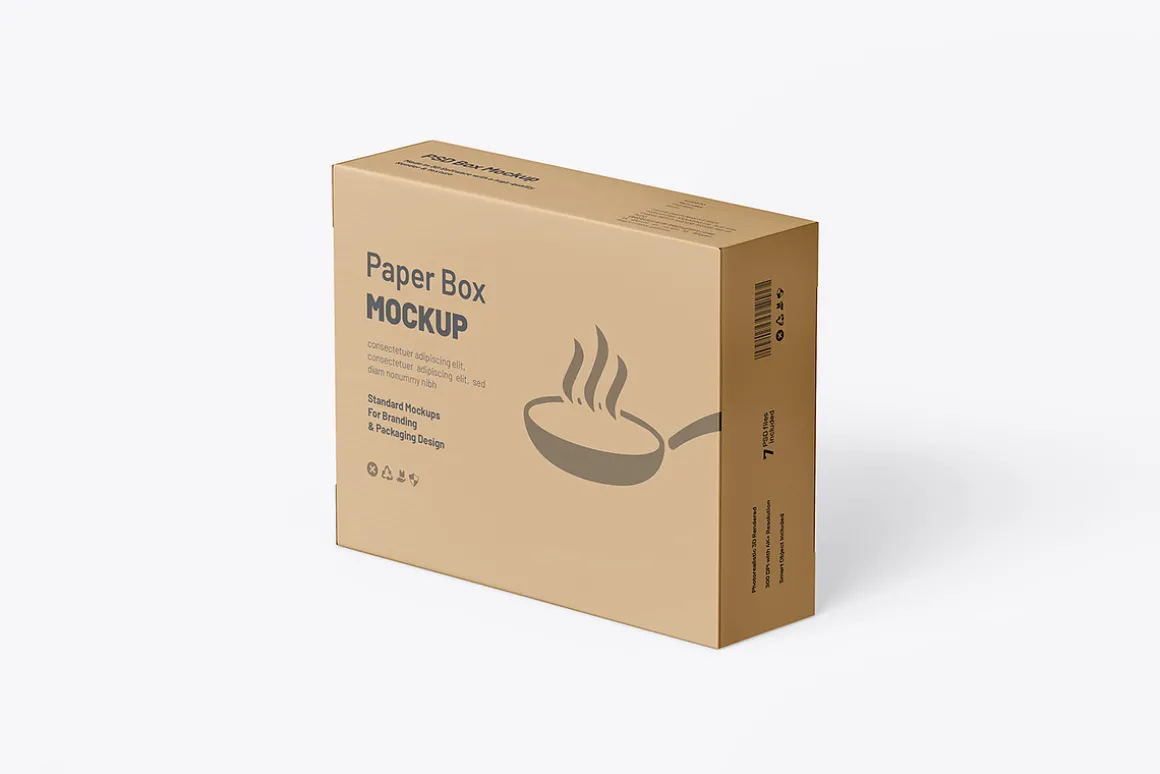 Kraft Cooking Pan Packaging Mockup
