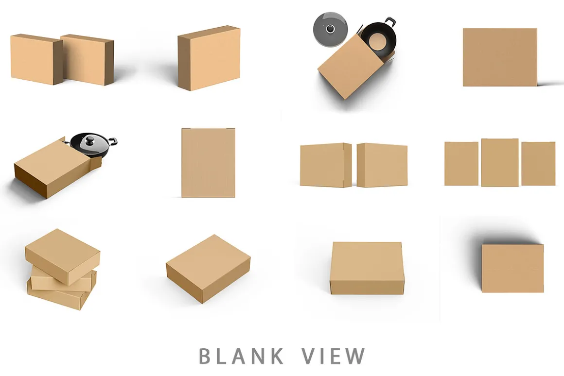 Kraft Cooking Pan Packaging Mockup