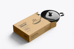 Kraft Cooking Pan Packaging Mockup