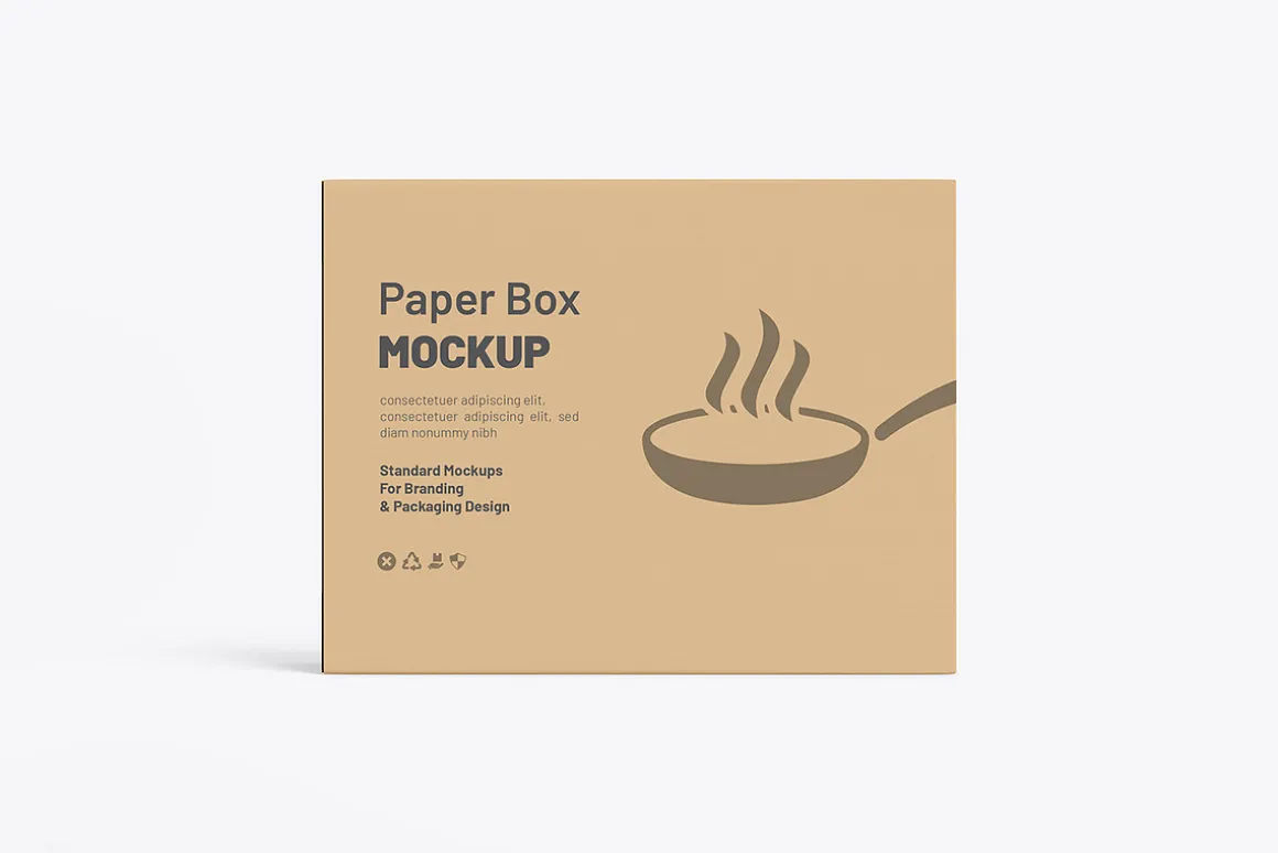 Kraft Cooking Pan Packaging Mockup