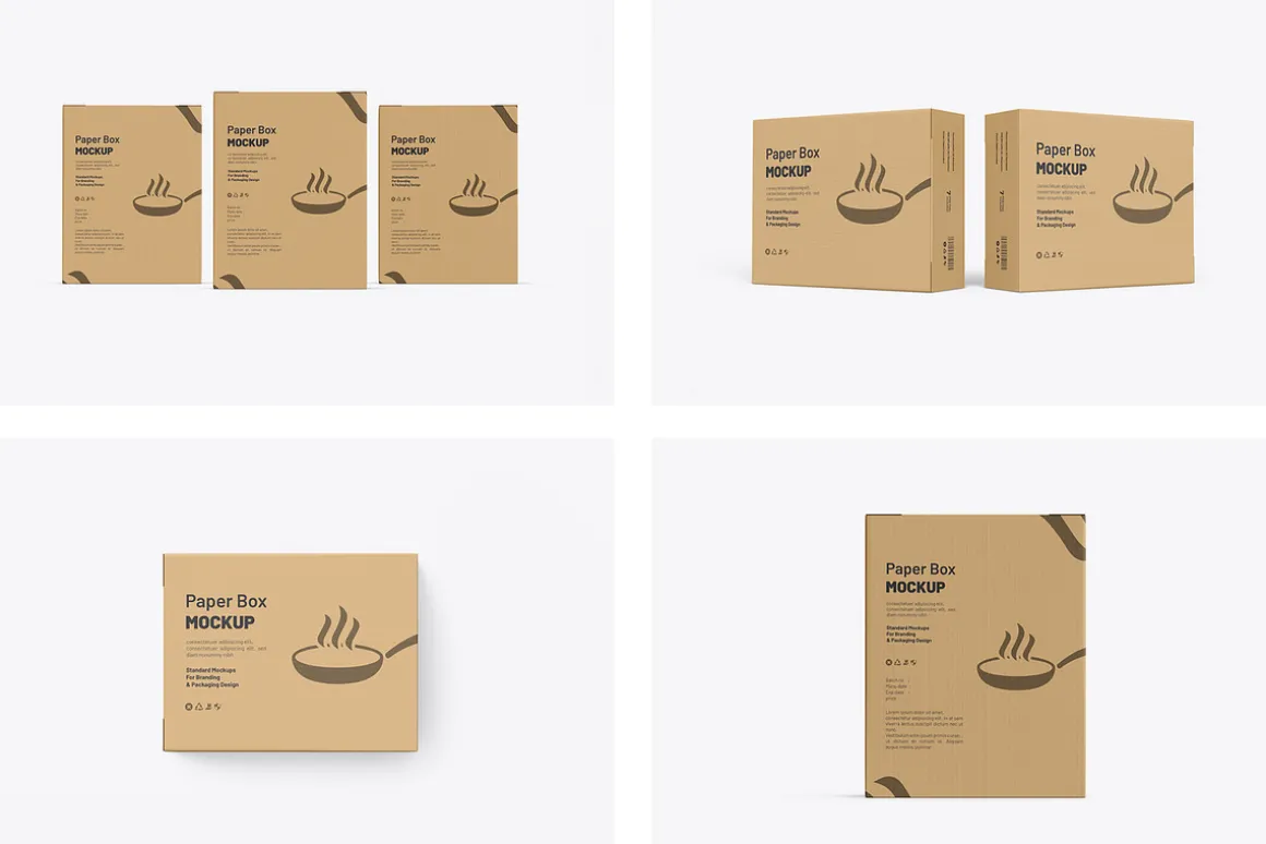 Kraft Cooking Pan Packaging Mockup