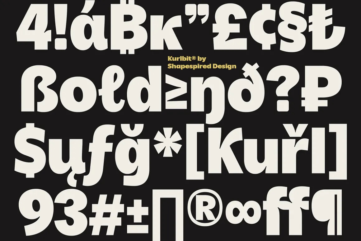 Kurlbit - Bold Display Sans