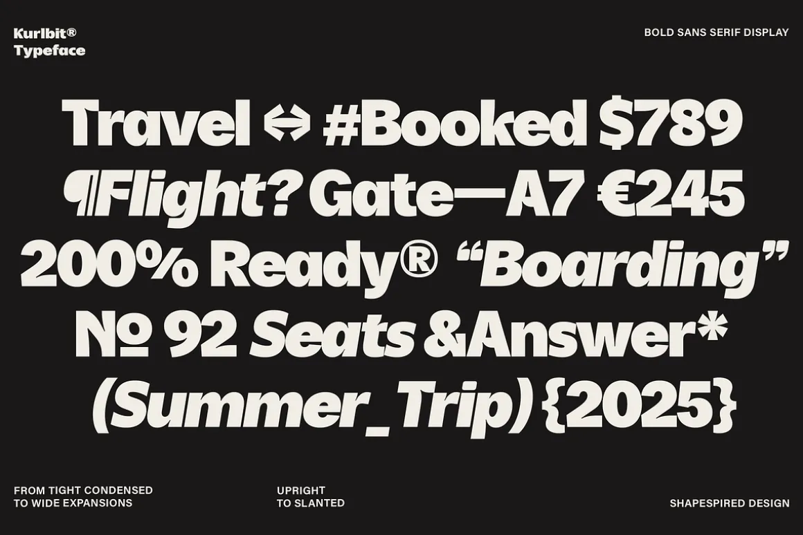 Kurlbit - Bold Display Sans