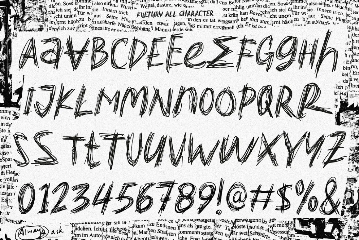 Kvltura - Unbored Scribbles Font