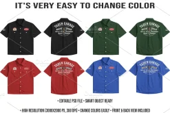 4K Work Shirt Mockup PSD Editable