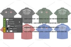 4K Work Shirt Mockup PSD Editable