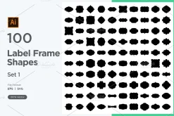 Label Frame Shape -100_ Set 1
