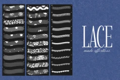 Lace pattern procreate brushes