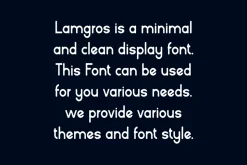 Lamgros - Minimal Logo Font