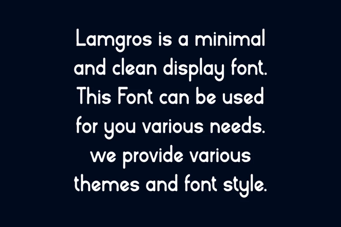 Lamgros - Minimal Logo Font