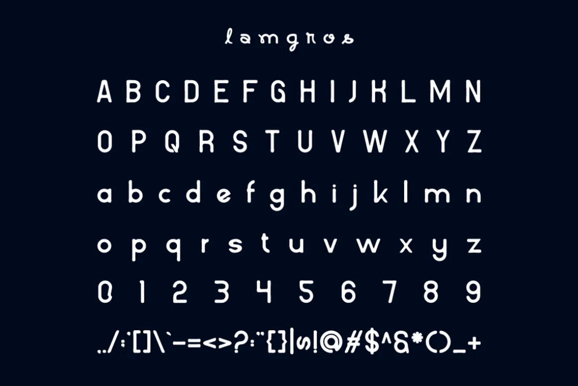 Lamgros - Minimal Logo Font