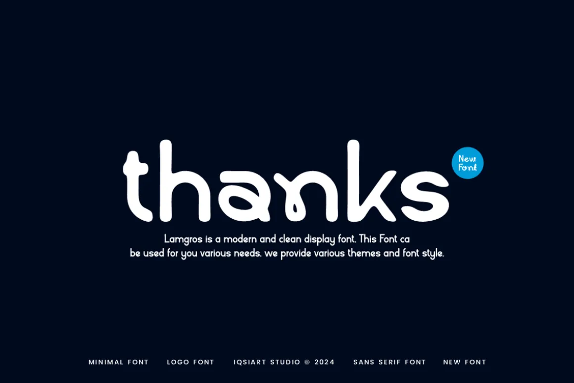 Lamgros - Minimal Logo Font