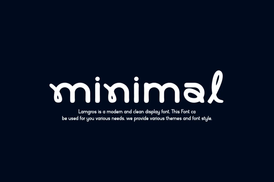 Lamgros - Minimal Logo Font