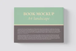 Landscape Book Mockup - 12 views