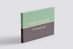 Landscape Book Mockup - 12 views