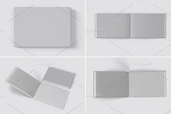 Landscape Book Mockup - 12 views