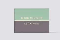 Landscape Book Mockup - 12 views