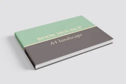 Landscape Book Mockup - 12 views