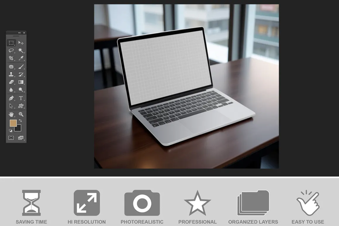 Laptop Mockup Urban Coffee