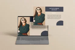 Laptop Screen Website Mockup