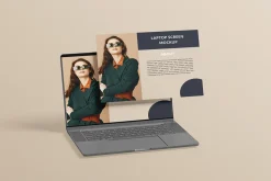 Laptop Screen Website Mockup